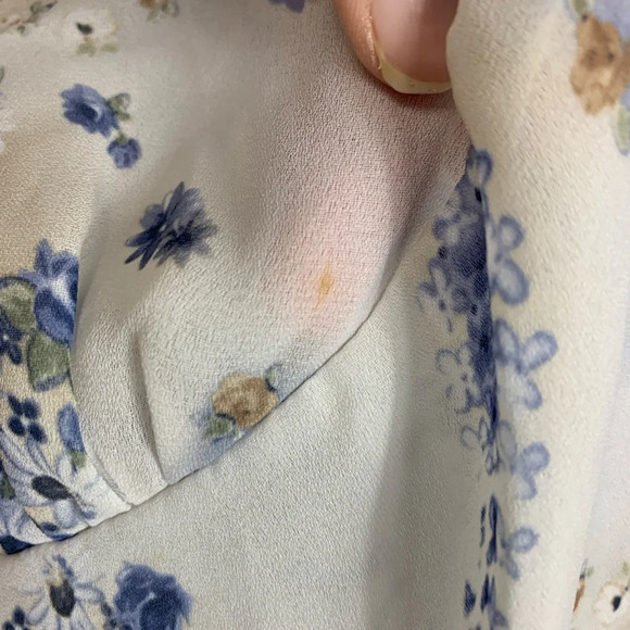 Route 66 VTG Y2K Floral Top Babydoll Belle Sleeves Sheer  Fairycore XL *READ - Picture 15 of 15